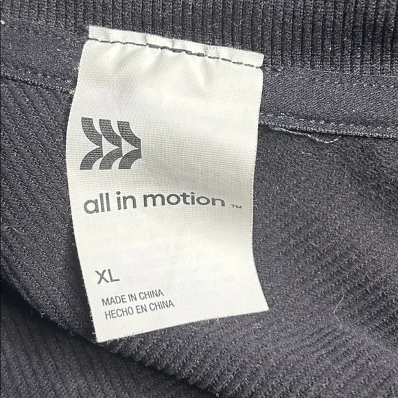 Womens All In Motion Black Half Zip-Up Athletic Top - Picture 4 of 8